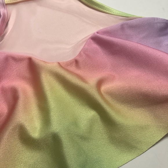 NWT Wildfox rainbow mesh halter bikini top - Picture 3 of 9